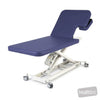 Image of LynX Cardiology Table (Backrest Section Cut-Out) - Electric Backrest in Austex Studio+ Atlantic vinyl (AI colour preview)