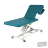 Image of LynX Cardiology Table (Backrest Section Cut-Out) - Electric Backrest in Austex Studio+ Caribbean vinyl (AI colour preview)