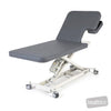 Image of LynX Cardiology Table (Backrest Section Cut-Out) - Electric Backrest in Austex Studio+ Pewter vinyl (AI colour preview)