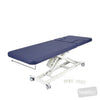 Image of LynX Cardiology Table (Dual Backrest Section Cut-Outs) - Electric Backrest in Austex Studio+ Atlantic vinyl (AI colour preview)