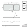 Image of LynX cardiology table M1 electric backrest movement positions diagram