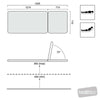 Image of lynx gp examination table electric backrest movement positions