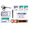 Image of RapidStop medium bleeding control kit contents laid out with tourniquet, trauma bandage, chest seal, shears and gloves