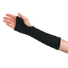Image of Rolyan black cotton stockinette worn on a forearm and hand