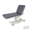 Image of SX GP Examination Table with Electric Backrest & Electric Locking Castors in Austex Studio+ Pewter vinyl (AI colour preview)