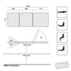 Image of sx gp3 electric examination table front view movement positions