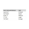 Image of Therapeutic gloves size chart by MCP circumference