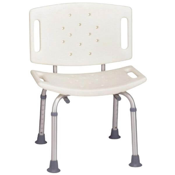 Bathroom Chair With Backrest. Safety, Compact, and Durable.
