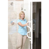 Image of Ceiling to Floor Grab Bar with Curved Handle In Shower