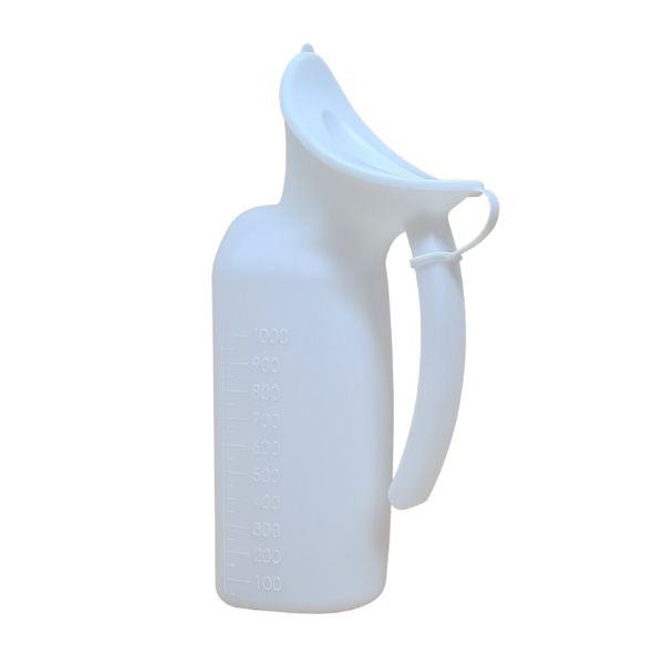 Female Urinal Funnel With Lid. Convenient, Portable, and Hygienic.