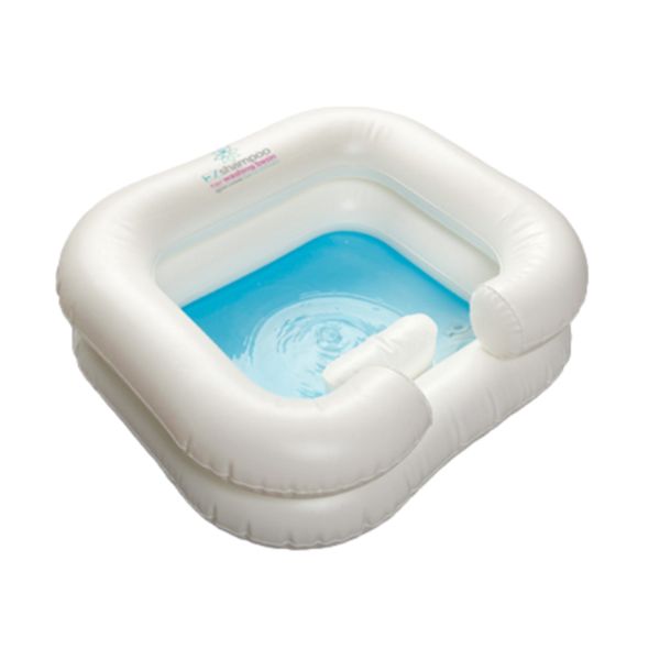 Inflatable Shampoo Basin. Durable, Convenient, and Easy to Clean.