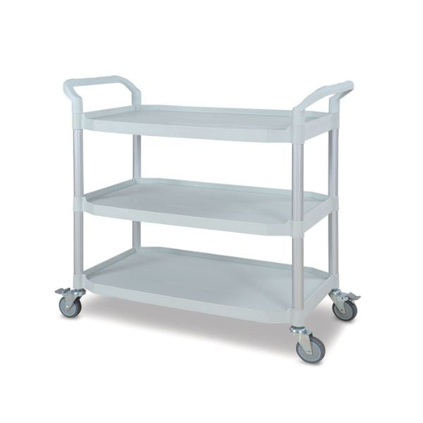 Medical Utility Cart 1100mm x 52mm with 3 Shelves. Durable, Versatile