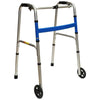 Image of One-Button Foldable Walking Frame 5" Front Castor Blue