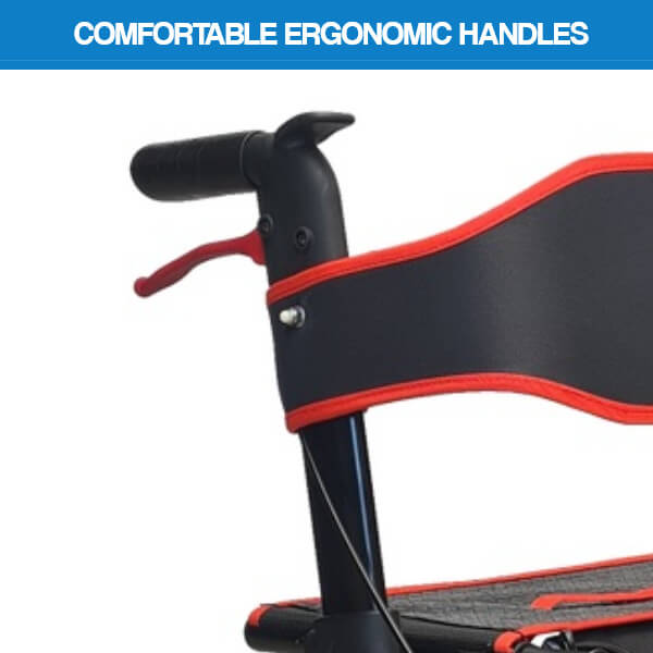 PQUIP Compact Portable Outdoor Rollator PAB350 Ergnomic Comfortable Handles