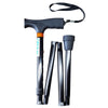 Image of PQUIP Folding T Shape Handle Cane Black Folded