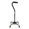 Image of PQUIP Quad Tip Large Cane With TPR Handle Black Left