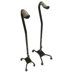 PQUIP Quad Tip Large Cane With TPR Handle Chrome