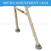 Image of Padded Shower Stool with Arm Supports PQ104BL Micro Leg Adjustments