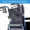 Image of Shopper 12 Attendant Propelled Wheelchair 22 Inch Folding Backrest