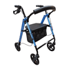 Image of Slim Adjustable 8" Wheel Travel Rollator Powder Blue