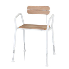 Timber Shower Chair with Arms 470-570mm