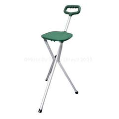 Walking Stick with Tripod Seat Front View