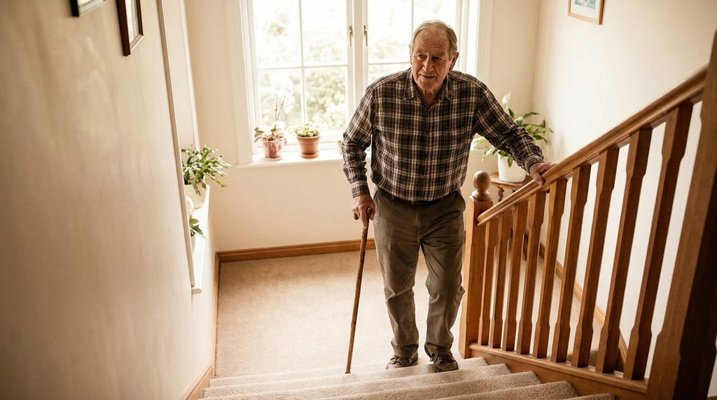 How to Go Up and Down Stairs With a Walking Stick