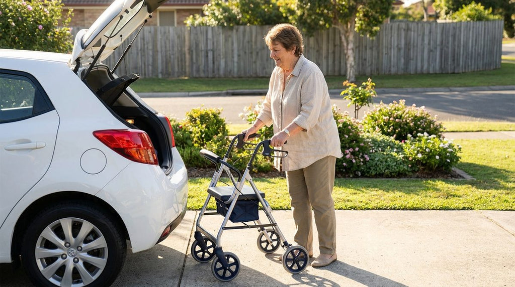 How to Fold a Rollator Walker for Travel and Storage