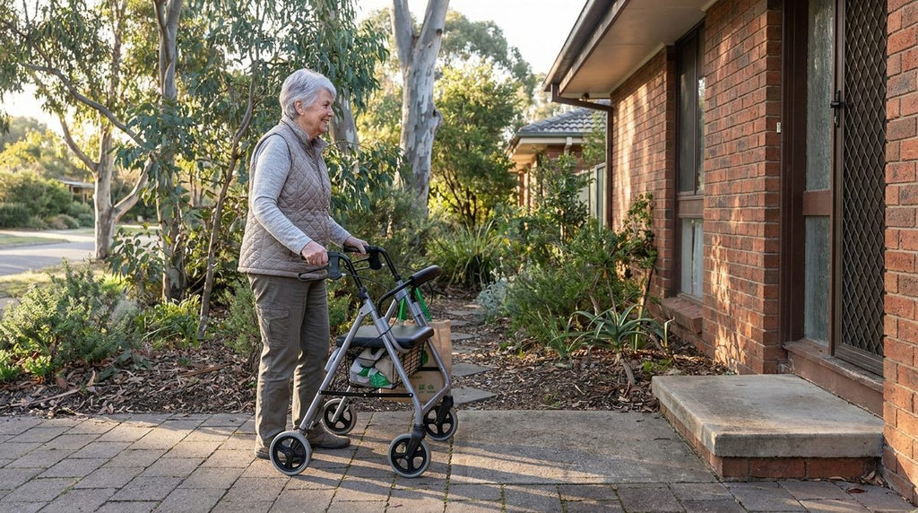 How to Use a Rollator on Stairs, Steps, and Kerbs
