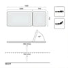 Image of 2 Section Electric Height Adjustable Examination Table Healthtec SC dimensions diagram with adjustable height and backrest angles