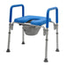 3-in-1 Over Toilet Commode Chair with Shower Stool Function used as bedside commode with bucket and padded seat