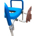 3-in-1 Width Adjustable Bariatric Commode Shower Chair foot placement demonstration showing stable seating height