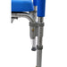 3-in-1 Width Adjustable Bariatric Commode Shower Chair leg detail showing height adjustment holes and rubber foot
