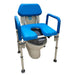3-in-1 Width Adjustable Bariatric Commode Shower Chair side view highlighting padded seat and sturdy legs