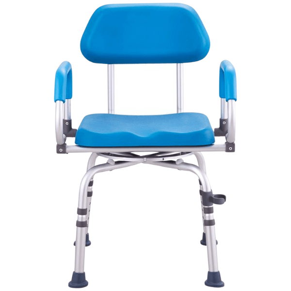 360° Swivel Shower Chair with Padded Seat Front