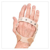 Image of 3pp ulnar deviation splint back of hand view with aluminium finger pieces