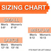 Image of Active Ankle T2 Rigid Hinged Ankle Brace for Sports Support sizing chart men women small medium large
