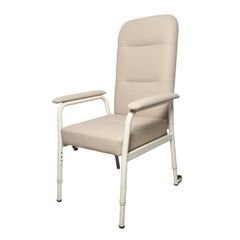 Adjustable High Back Medical Day Chair with Contoured Seat padded healthcare chair with supportive armrests and adjustable legs
