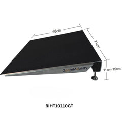 Adjustable Threshold Ramp for Doorways RIHT10110GT black wheelchair access ramp with adjustable height legs