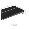 Image of Adjustable Threshold Ramp for Doorways RIHT10112GT black wheelchair access ramp with centre grip strip and adjustable height