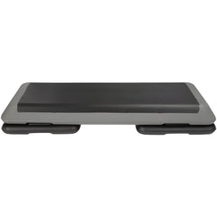Aerobic Exercise Step Platform with Adjustable Height Risers side view with low riser setup