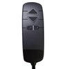 Image of Augustus Dual Motor Electric Lift Recliner Chair handheld remote control with lift and recline buttons