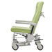 Bariatric Clinical Recliner Chair with Castors 250kg Capacity side profile upright, green cushioning, adjustable mechanism, heavy duty wheels