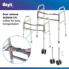Image of Bariatric Folding Walker with Wheels 317kg Heavy Duty Support dual release buttons folding feature for compact storage and transport
