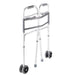 Bariatric Walker with Wheels, Foldable Aluminum Frame folded upright showing compact storage profile