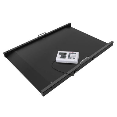 Bariatric Wheelchair Platform Scale 300kg low profile black weighing platform with digital display