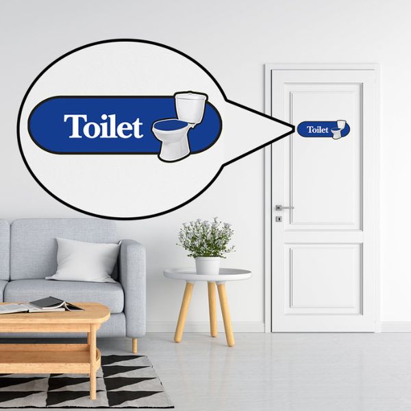 Bathroom and Toilet Orientation Stickers