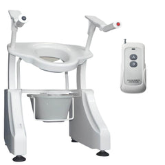 Battery Powered Toilet Lift Seat with Remote Control and Bed Pan