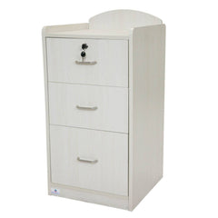 Bedside Cabinet with Lock and 3 Drawers on Castors