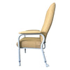 Image of Beige High Back Day Chair with Adjustable Seat Height and Depth side view showing seat depth and back angle